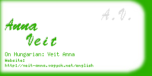 anna veit business card